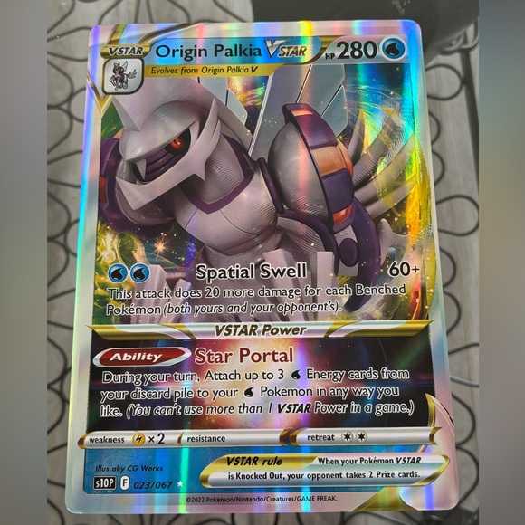 Pokemon Other - Origin Palkia Holo 2022 Jumbo Oversized Pokemon Card Game TCG